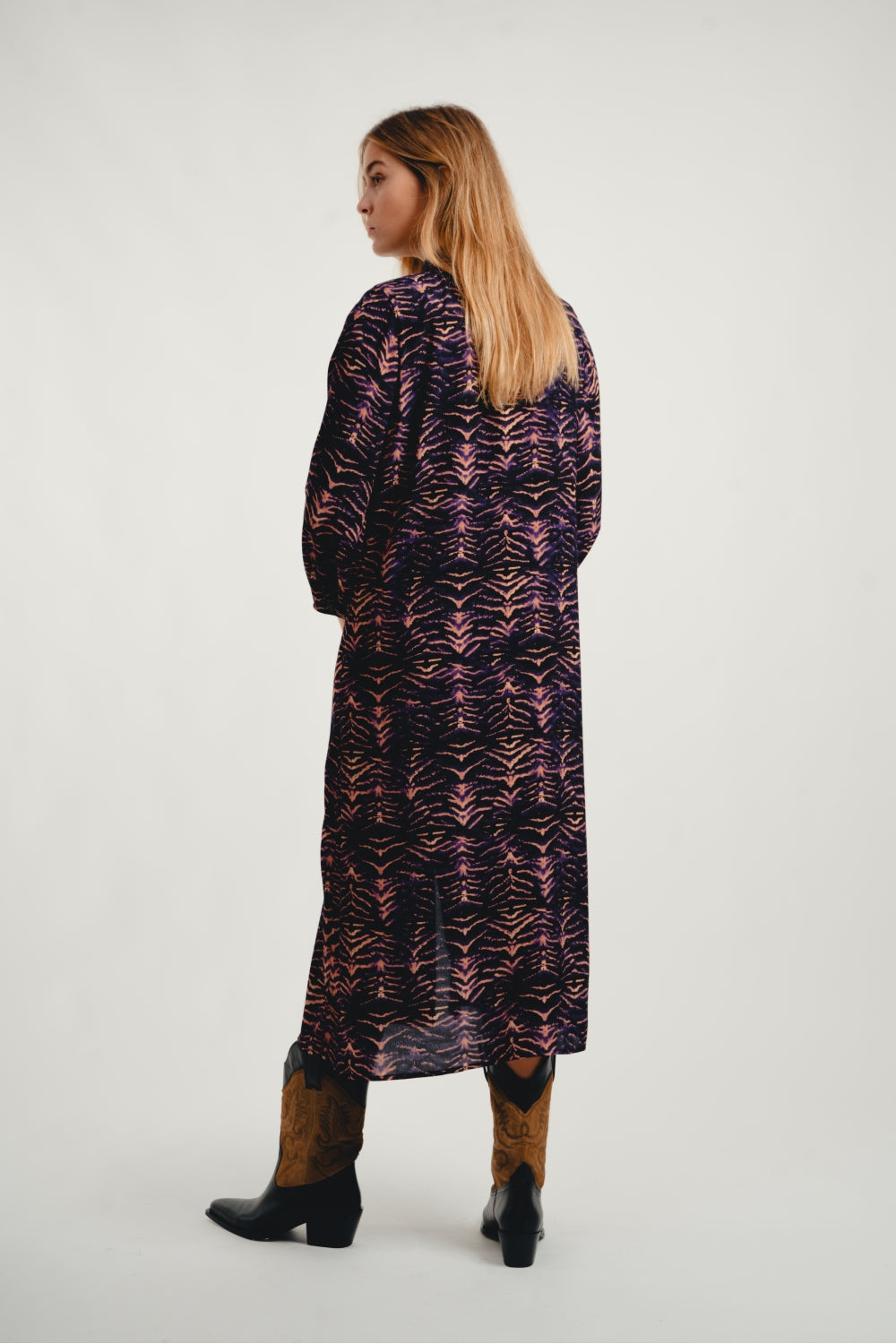 Vestido largo color malva The Etta Zebra