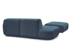 Anda - Canapé D'Angle Fixe Modulable Avec 1 Méridienne, 1 Chauffeuse Bout De Canapé Et 1 Pouf - Angle Droit
