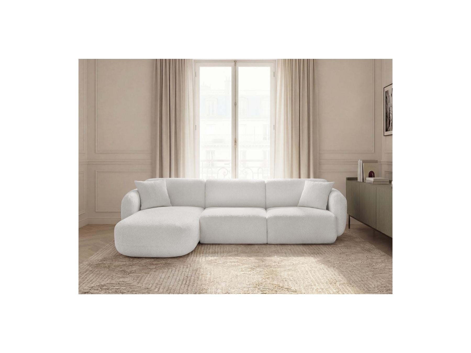 Anda - Modular Fixed Corner Sofa - Chenille Fabric - Left Corner