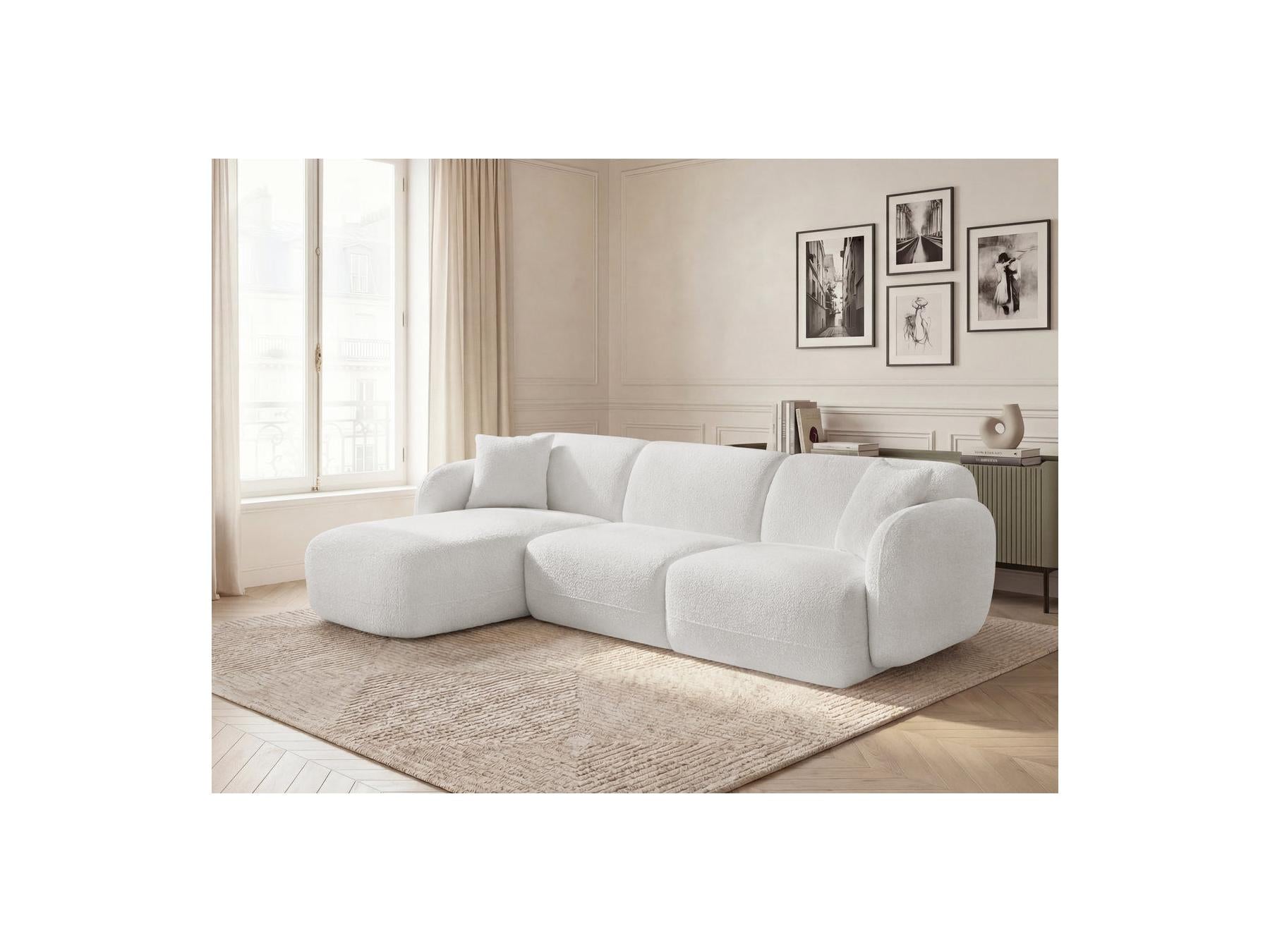 Anda - Modular Fixed Corner Sofa - Chenille Fabric - Left Corner