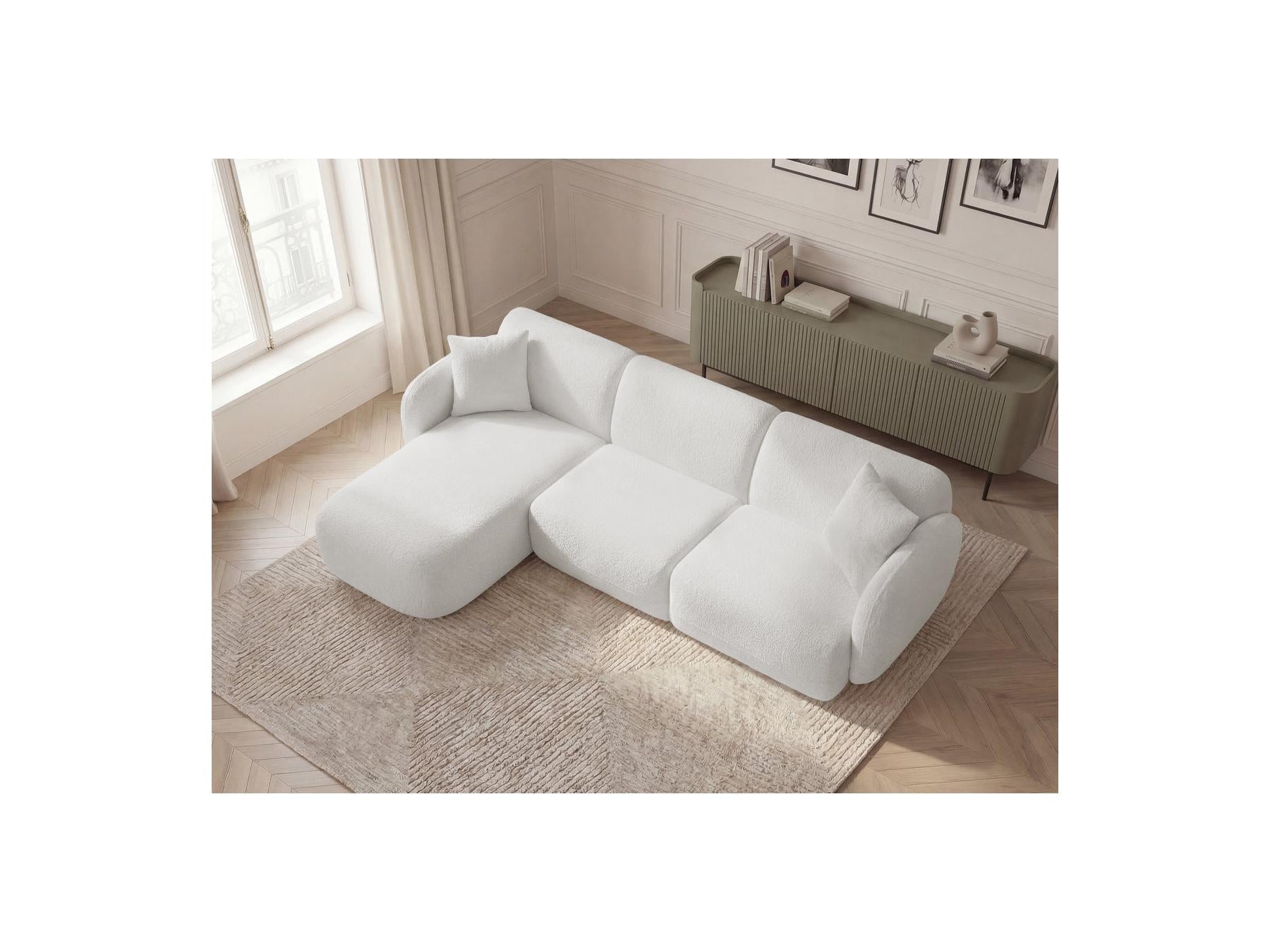 Anda - Modular Fixed Corner Sofa - Chenille Fabric - Left Corner