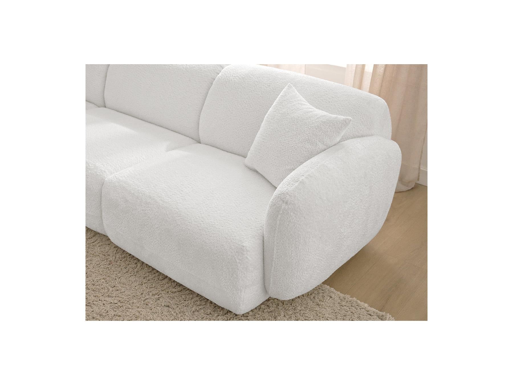 Anda - Modular Fixed Corner Sofa - Chenille Fabric - Left Corner
