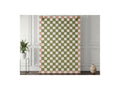 Myrlie - Low-Pile Rug - Checkerboard Pattern - Green