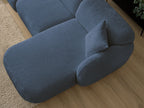 Anda - Canapé D'Angle Fixe Modulable Avec 1 Méridienne, 1 Chauffeuse Bout De Canapé Et 1 Pouf - Angle Droit