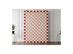 Myrlie - Myrlie Low-Pile Rug with Check Pattern - Pink