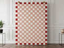 Myrlie - Tapis Poils Ras Myrlie Motif Damier - Rose