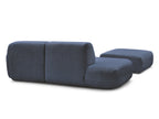 Anda - Canapé D'Angle Fixe Modulable Avec 1 Méridienne, 1 Chauffeuse Bout De Canapé Et 1 Pouf - Angle Droit