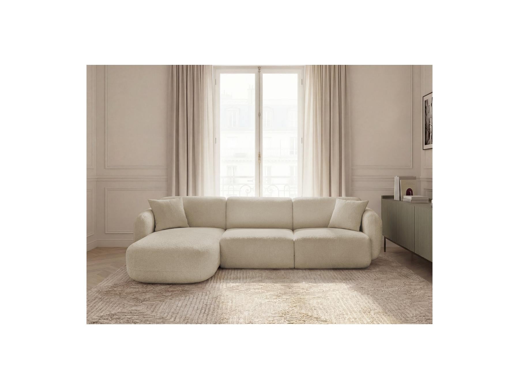 Anda - Modular Fixed Corner Sofa - Chenille Fabric - Left Corner