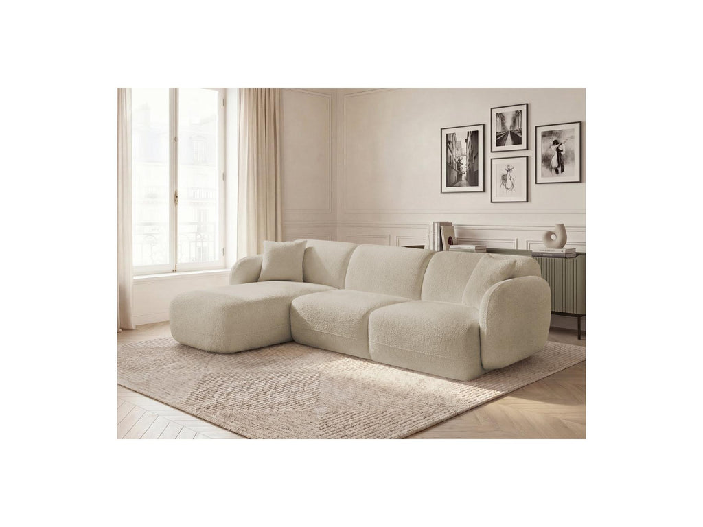 Anda - Modular Fixed Corner Sofa - Chenille Fabric - Left Corner
