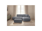 Anda - Canapé D'Angle Fixe Modulable Avec 1 Méridienne, 1 Chauffeuse Bout De Canapé Et 1 Pouf - Angle Droit