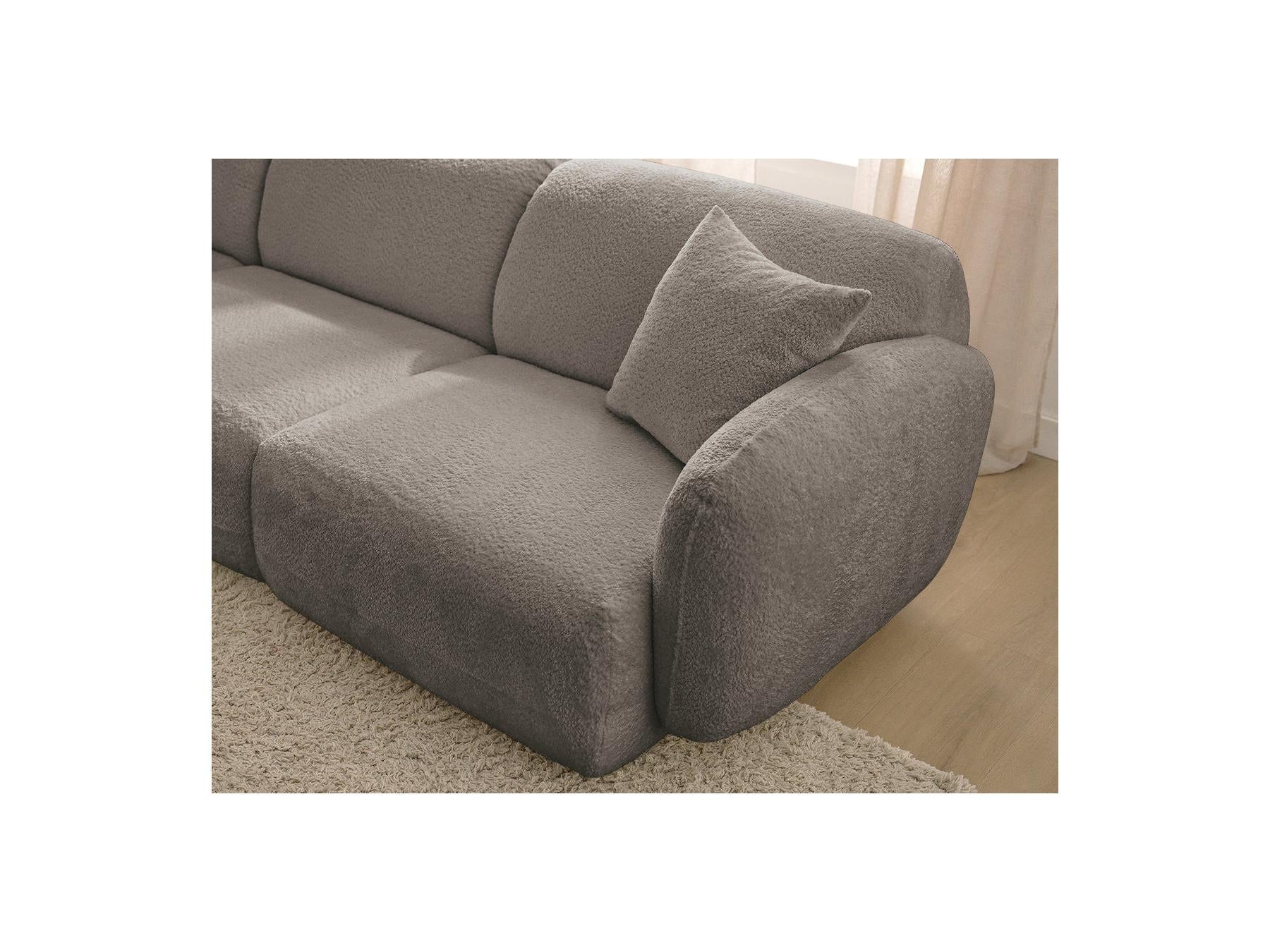 Anda - Modular Fixed Corner Sofa - Chenille Fabric - Left Corner