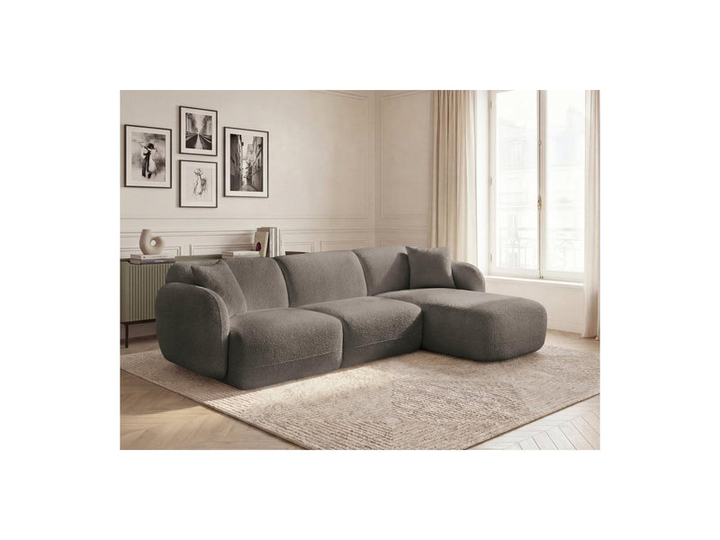 Anda - Canapé D'Angle Fixe Modulable - Tissu Chenille - Angle Droit