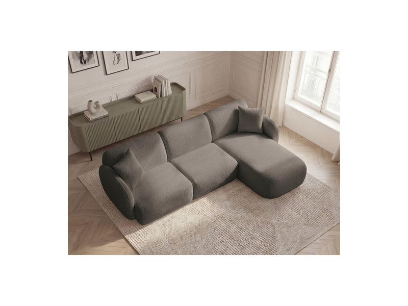 Anda - Canapé D'Angle Fixe Modulable - Tissu Chenille - Angle Droit