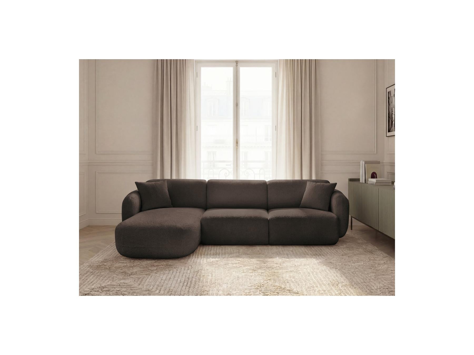 Anda - Modular Fixed Corner Sofa - Chenille Fabric - Left Corner