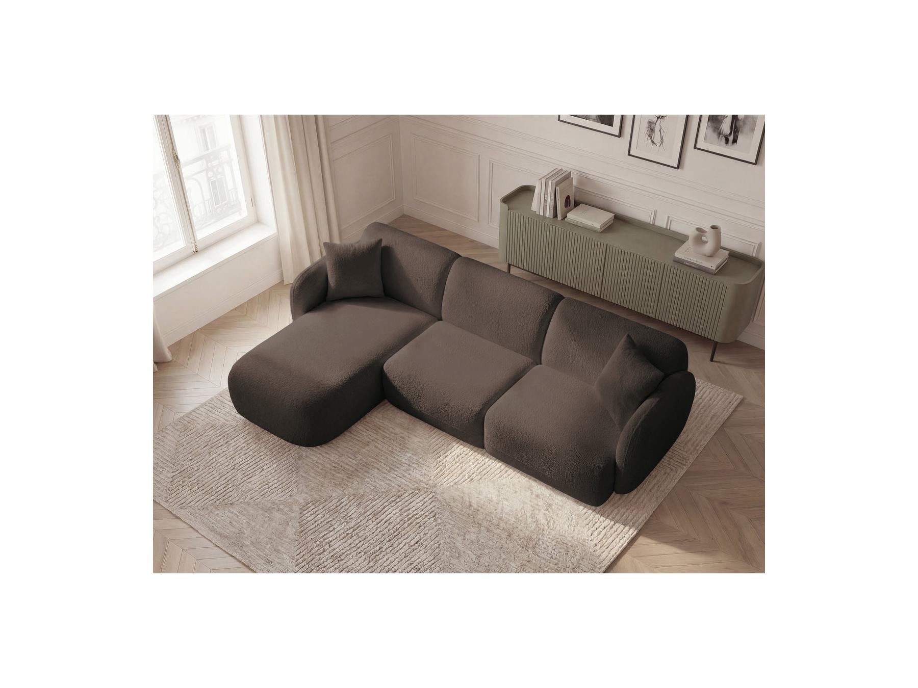 Anda - Modular Fixed Corner Sofa - Chenille Fabric - Left Corner