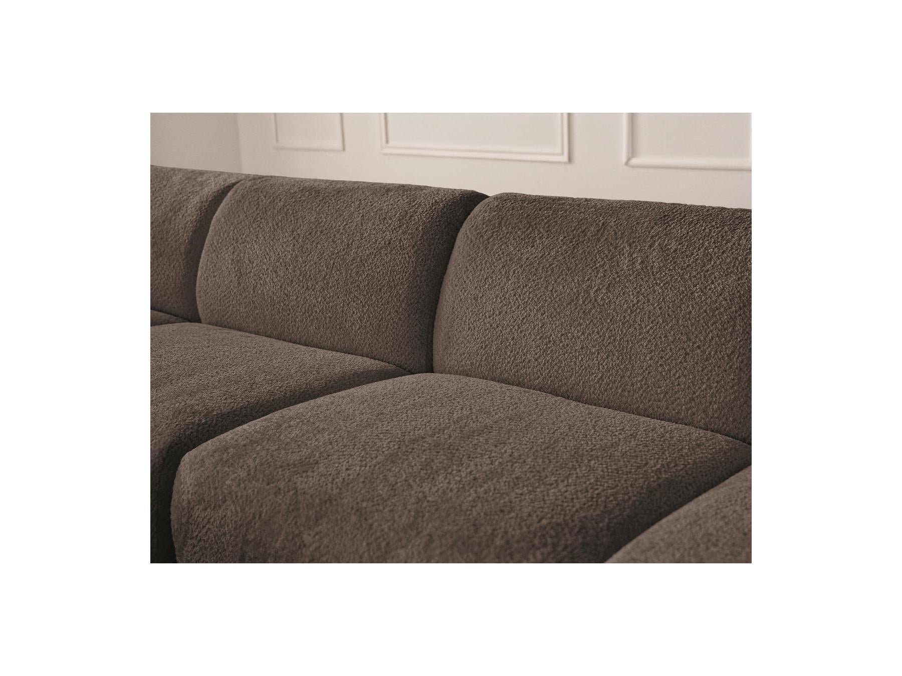 Anda - Modular Fixed Corner Sofa - Chenille Fabric - Left Corner