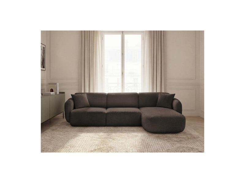Anda - Canapé D'Angle Fixe Modulable - Tissu Chenille - Angle Droit