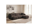 Anda - Canapé D'Angle Fixe Modulable - Tissu Chenille - Angle Droit