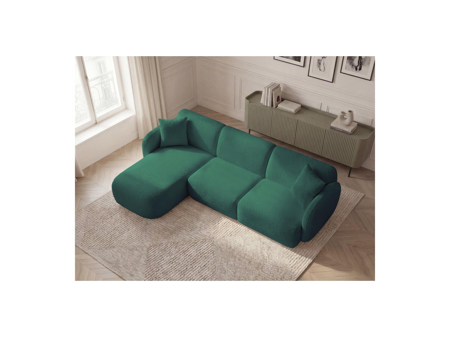 Anda - Modular Fixed Corner Sofa - Chenille Fabric - Left Corner