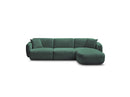 Anda - Canapé D'Angle Fixe Modulable - Tissu Chenille - Angle Droit