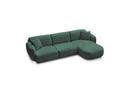 Anda - Canapé D'Angle Fixe Modulable - Tissu Chenille - Angle Droit