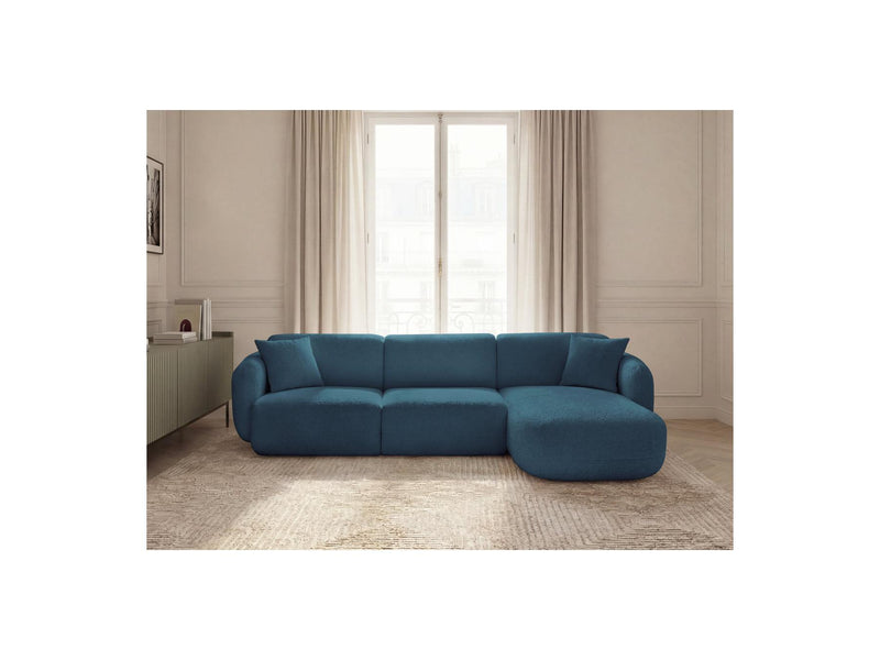 Anda - Canapé D'Angle Fixe Modulable - Tissu Chenille - Angle Droit