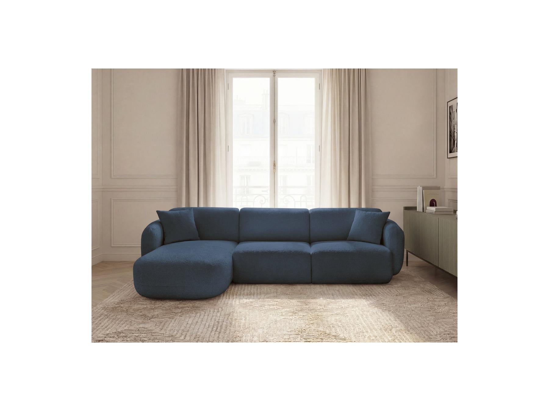 Anda - Modular Fixed Corner Sofa - Chenille Fabric - Left Corner
