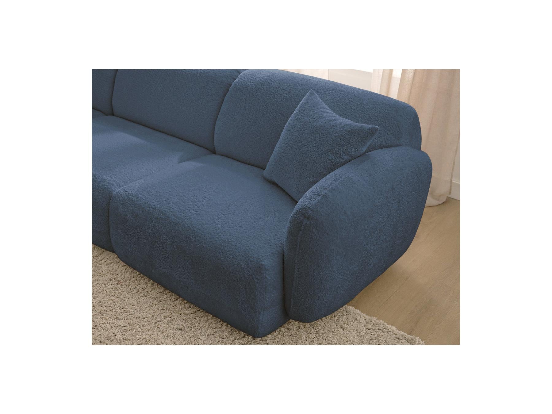 Anda - Modular Fixed Corner Sofa - Chenille Fabric - Left Corner