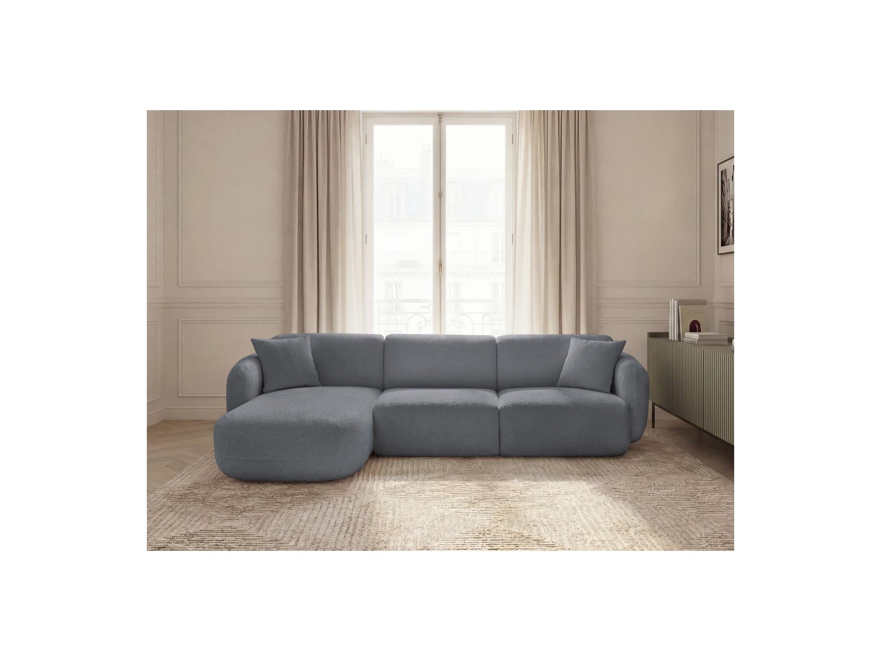 Anda - Modular Fixed Corner Sofa - Chenille Fabric - Left Corner