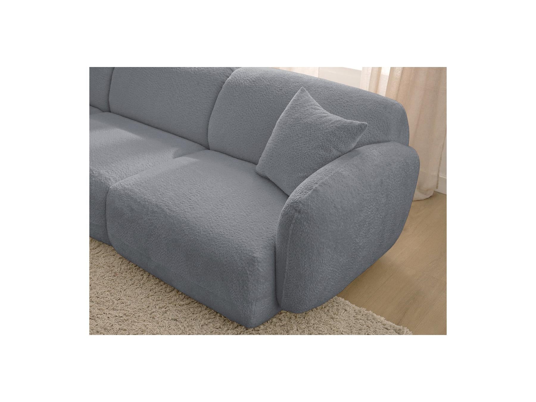 Anda - Modular Fixed Corner Sofa - Chenille Fabric - Left Corner