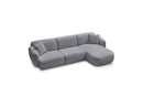 Anda - Canapé D'Angle Fixe Modulable - Tissu Chenille - Angle Droit