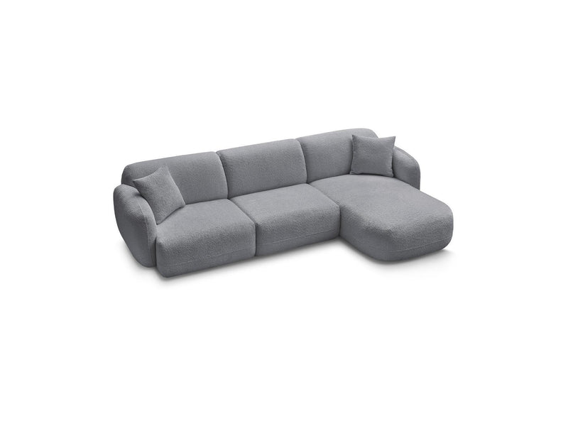 Anda - Canapé D'Angle Fixe Modulable - Tissu Chenille - Angle Droit