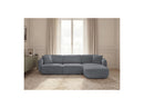 Anda - Canapé D'Angle Fixe Modulable - Tissu Chenille - Angle Droit