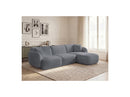 Anda - Canapé D'Angle Fixe Modulable - Tissu Chenille - Angle Droit