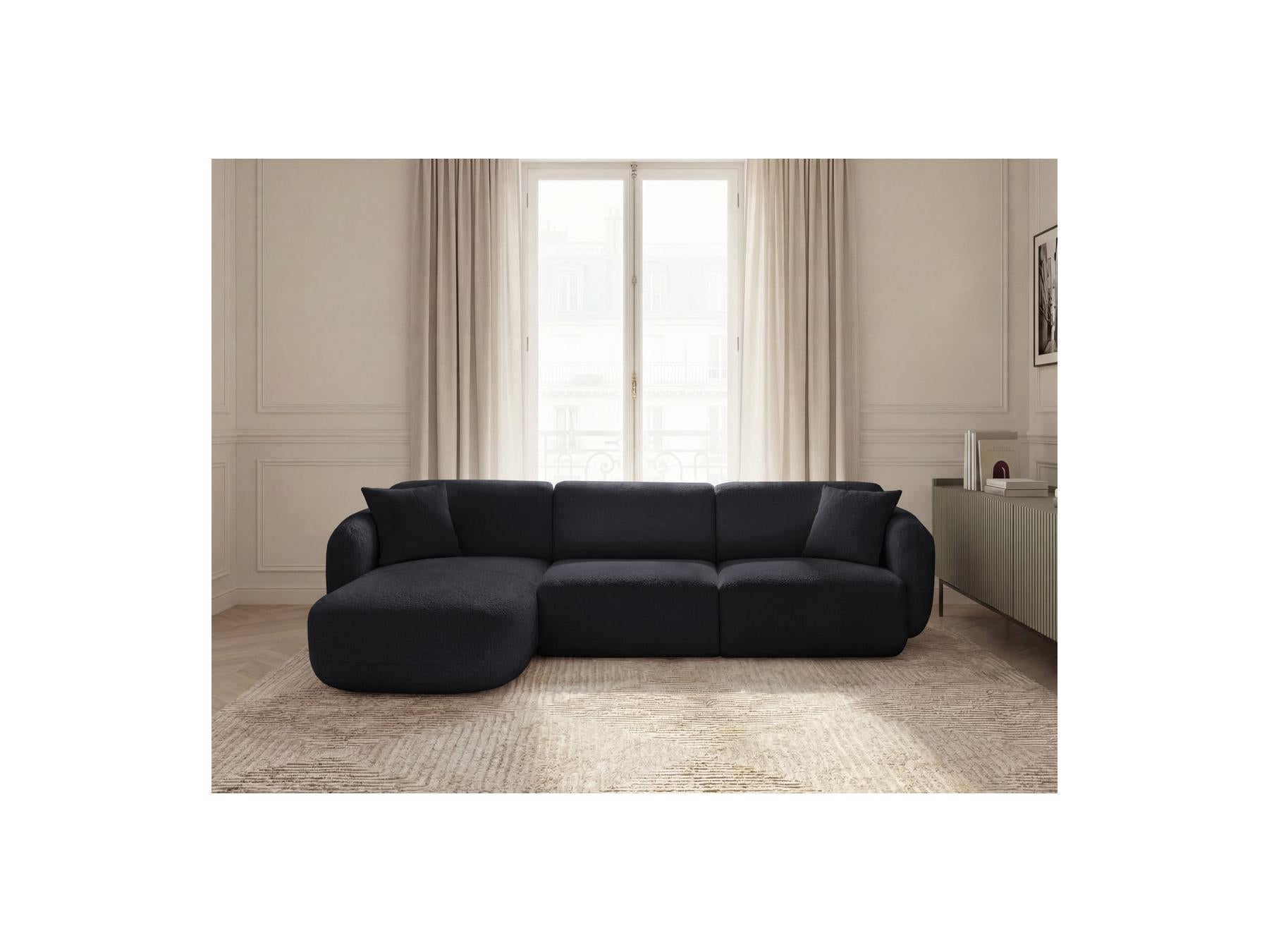 Anda - Modular Fixed Corner Sofa - Chenille Fabric - Left Corner