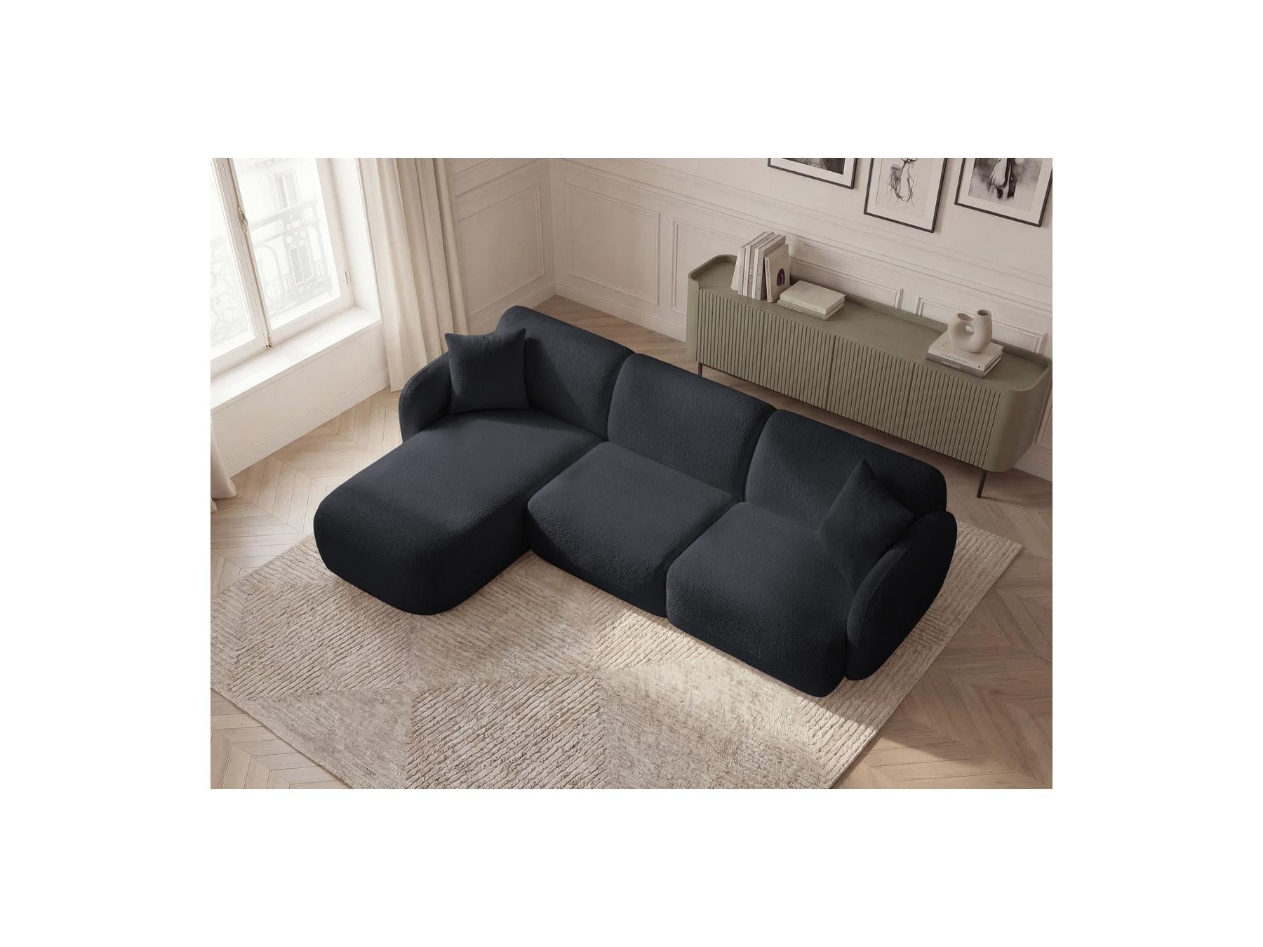 Anda - Modular Fixed Corner Sofa - Chenille Fabric - Left Corner