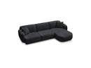 Anda - Canapé D'Angle Fixe Modulable - Tissu Chenille - Angle Droit