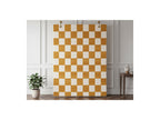 Gaelle - Low-Pile Rug - Checkerboard Pattern - Yellow