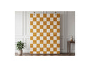 Tapis Poils Ras - Gaelle - Motif Damier - Jaune