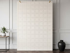 Owen - Tapis Poils Ras Motif Abstrait - Blanc