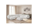 Anda - Sofá panorámico modular fijo - Con 4 sillas bajas, 1 chaise longue, 1 esquinero y 1 puf - Ángulo recto