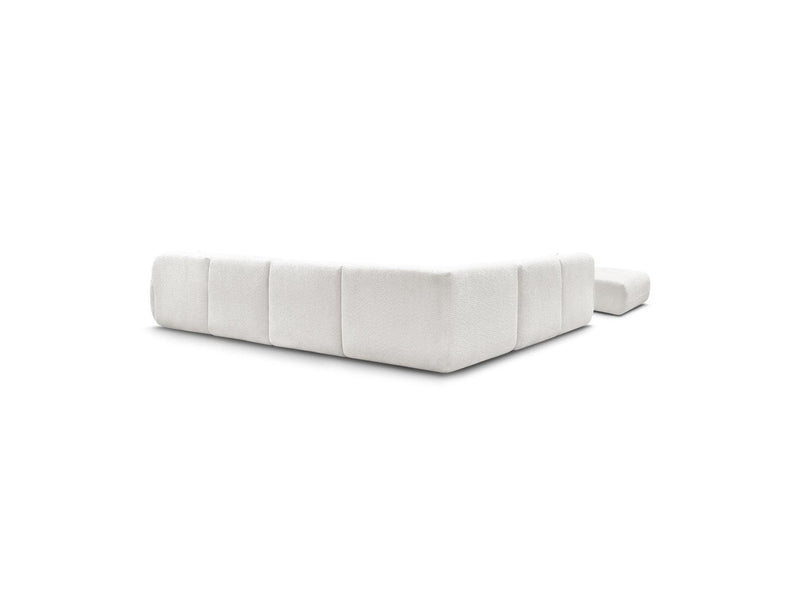 Anda - Canapé Panoramique Fixe Modulable - Avec 4 Chauffeuses, 1 Méridienne, 1 Angle Et 1 Pouf - Angle Gauche