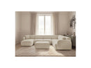 Anda - Sofá panorámico modular fijo - Con 4 sillas bajas, 1 chaise longue, 1 esquinero y 1 puf - Ángulo recto