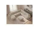 Anda - Sofá panorámico modular fijo - Con 4 sillas bajas, 1 chaise longue, 1 esquinero y 1 puf - Ángulo recto
