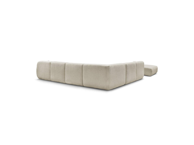 Anda - Canapé Panoramique Fixe Modulable - Avec 4 Chauffeuses, 1 Méridienne, 1 Angle Et 1 Pouf - Angle Gauche