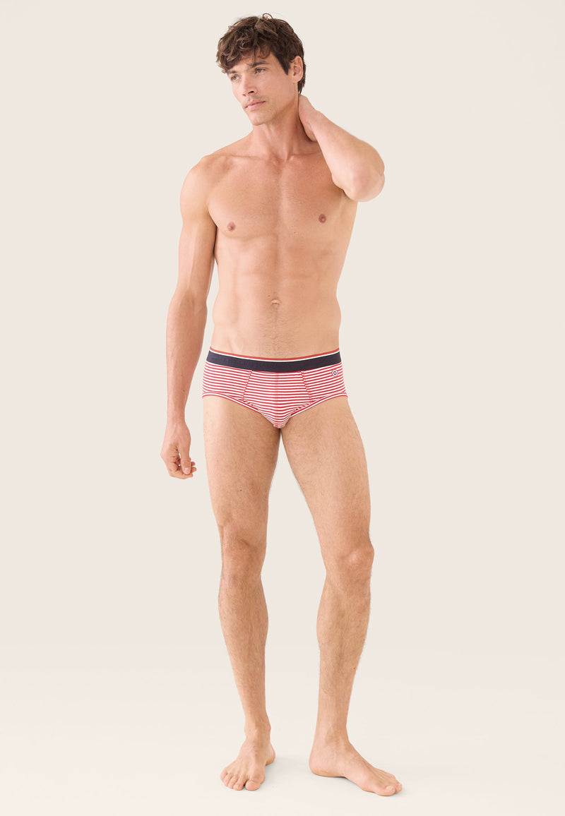 Slip Marinière Rouge En Coton - Terrible Mariniere Rouge