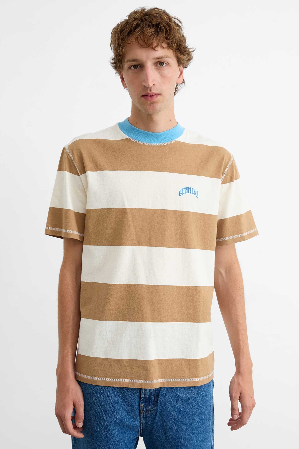 Camiseta Lisa Top Rayas Marrón