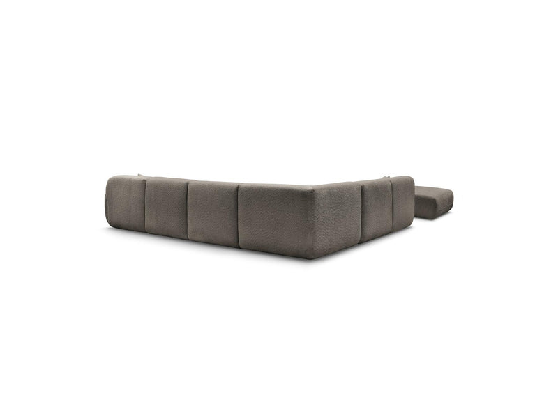 Anda - Canapé Panoramique Fixe Modulable - Avec 4 Chauffeuses, 1 Méridienne, 1 Angle Et 1 Pouf - Angle Gauche