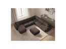 Anda - Sofá panorámico modular fijo - Con 4 sillas bajas, 1 chaise longue, 1 esquinero y 1 puf - Ángulo recto