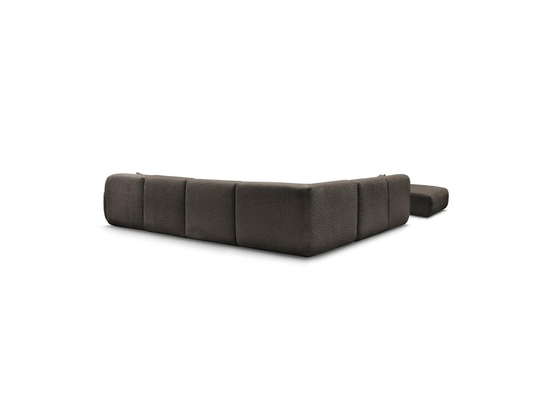 Anda - Canapé Panoramique Fixe Modulable - Avec 4 Chauffeuses, 1 Méridienne, 1 Angle Et 1 Pouf - Angle Gauche